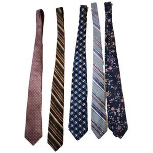 Men’s Polyester Tie Bundle (5) – Includes Vintage Wembley